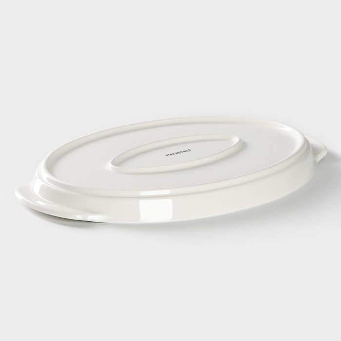 Блюдо фарфоровое для запекания Magistro &laquo;Бланш&raquo;, 28&times;18&times;2,5 см, цвет белый