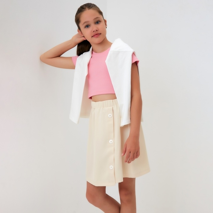 Юбка для девочки MINAKU, цвет бежевый, рост 158 см