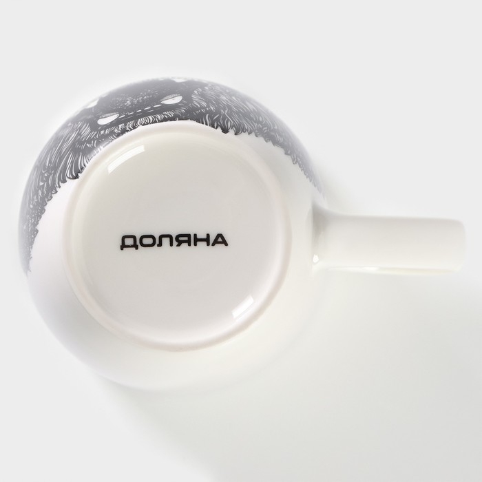 Кружка фарфоровая Доляна &laquo;Медведь&raquo;, 350 мл