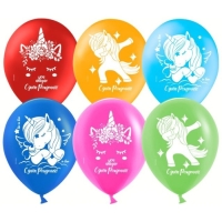 Шар латексный 12" «С днём рождения! Единороги», пастель, 2-сторонний, набор 25 шт., МИКС Шар латексный 12" «С днём рождения! Единороги», пастель, 2-сторонний, набор 25 шт., МИКС