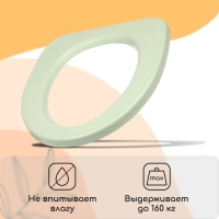 Сиденье для уличного туалета, 37 &times; 40 см, пенополиуретан, зелёное