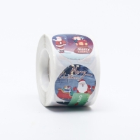 Новый год. Наклейки в рулоне "Новогодний хаус", 500 шт, 3,8 х 3,8 см