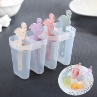 Форма для мороженого &laquo;Фламинго&raquo;, 14,5&times;12&times;5,5 см, 4 ячейки, цвет прозрачный