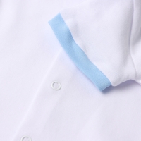 Боди детское цвет белый-голубой (62 (1-3 мес)