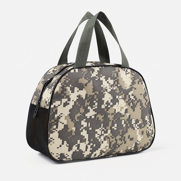 Косметичка на молнии, цвет хаки/серый Косметичка на молнии, цвет хаки/серый