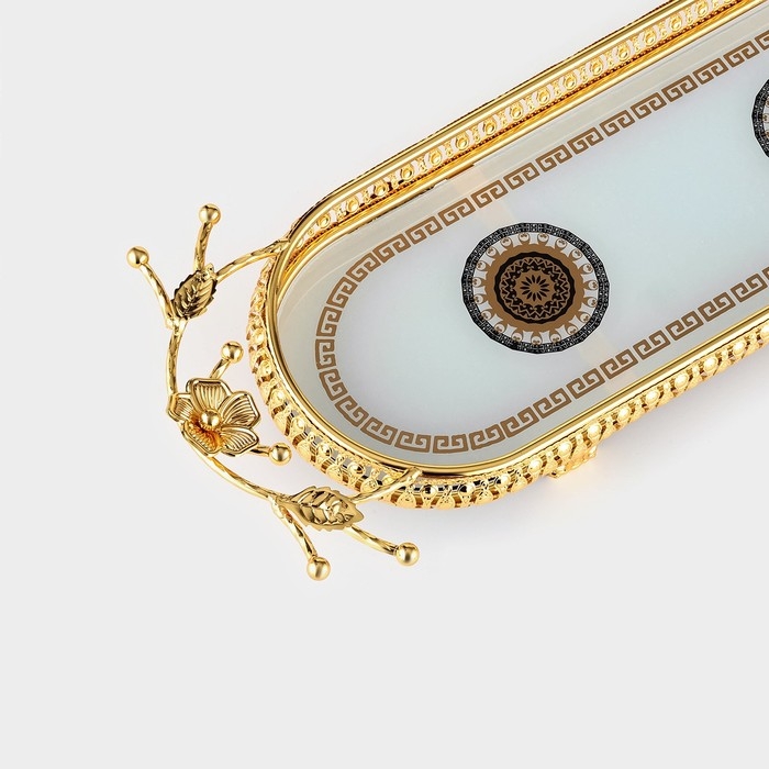 Подставка для десертов &laquo;Веер&raquo;, 45&times;13&times;6 см, цвет металла золотой