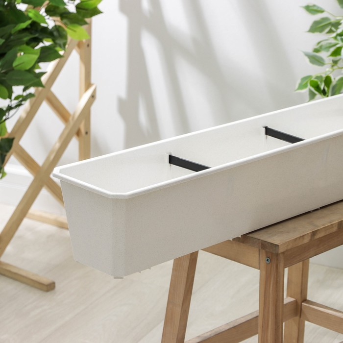 Ящик балконный для цветов, 18 л, 100 см, цвет мраморный Ящик балконный для цветов, 18 л, 100 см, цвет мраморный