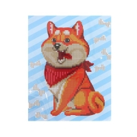 Алмазная мозаика с частичным заполнением для детей «Пушистая собачка», 20 х 25 см Алмазная мозаика с частичным заполнением для детей «Пушистая собачка», 20 х 25 см