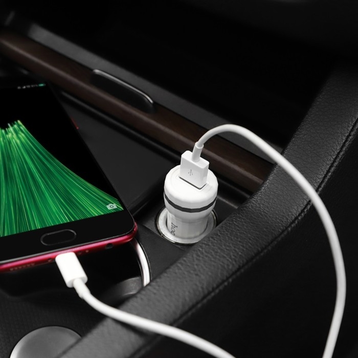 Автомобильное зарядное устройство Hoco Z27А, 1 USB, 18 Вт, 3 А, белое Автомобильное зарядное устройство Hoco Z27А, 1 USB, 18 Вт, 3 А, белое