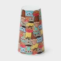 Стакан пластиковый с крышкой «IZI-GO», 550 мл, 9,3×9,1×15,8 см, декор МИКС, цвет тёмно-коричневый Стакан пластиковый с крышкой «IZI-GO», 550 мл, 9,3×9,1×15,8 см, декор МИКС, цвет тёмно-коричневый