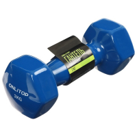 Гантель виниловая ONLYTOP, 2 кг, цвета МИКС Гантель виниловая ONLYTOP, 2 кг, цвета МИКС