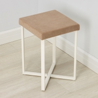Табурет &laquo;Торонто&raquo;, 33&times;33&times;48 см, цвет каркаса белый, цвет сиденья бежевый