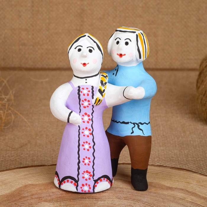 Сувенир &laquo;Парочка&raquo;, 8&times;10&times;14 см, каргопольская игрушка, микс