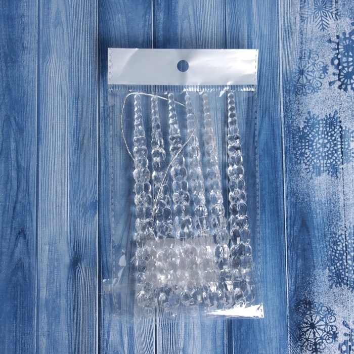 Ёлочные игрушки «Сосулька люкс» (набор 6 шт), 15 см Ёлочные игрушки «Сосулька люкс» (набор 6 шт), 15 см