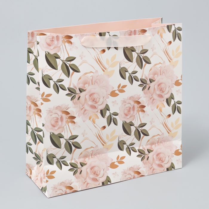 Пакет подарочный ламинированный квадратный, упаковка, &laquo;Beautiful&raquo;, 30 х 30 х 12 см