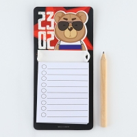 Магнит с блоком для записи и карандашом &laquo;23.02&raquo;, 7 х 14,4 см