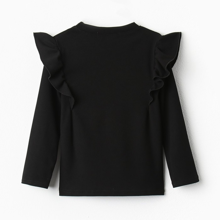 Джемпер детский с воланами KAFTAN, р. 32 (110-116 см), чёрный