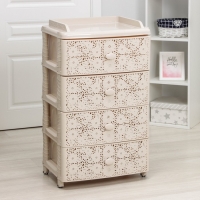 Комод широкий 4-х секционный &laquo;Лаура&raquo;, цвет слоновая кость