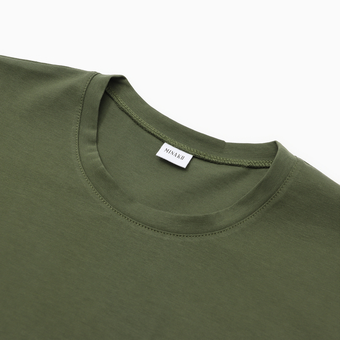 Футболка мужская MINAKU REGULAR FIT: цвет хаки, р-р 56