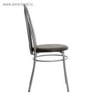 Стул "Элегия Мягкий", Серебристый металлик/Шоколадная рептилия