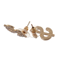 Серьги доллары , цвет золото