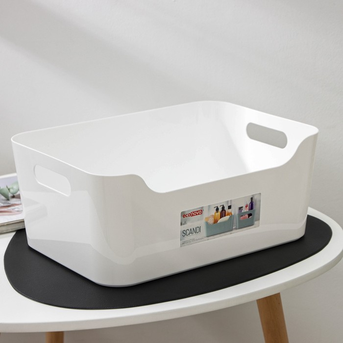 Корзина для хранения Scandi, 10 л, 34&times;24&times;14 см, цвет белый