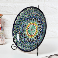 Ляган Риштанская Керамика "Узоры", 25 см, синий, микс Ляган Риштанская Керамика "Узоры", 25 см, синий, микс