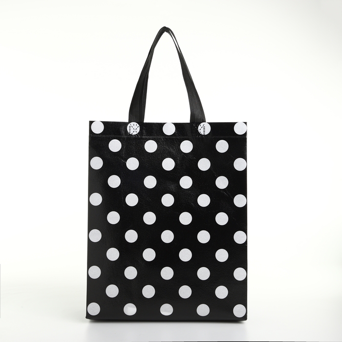 Сумка хозяйственная без застёжки, цвет чёрный/белый Сумка хозяйственная без застёжки, цвет чёрный/белый