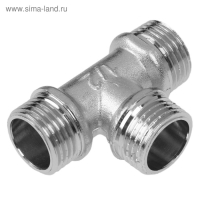 Тройник AQUALINK, 1/2", наружная резьба, никелированная латунь