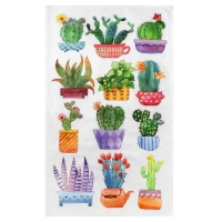 Полотенце "Этель" Кактусы 40х73 см, 100% хлопок, саржа 190 гр/м2