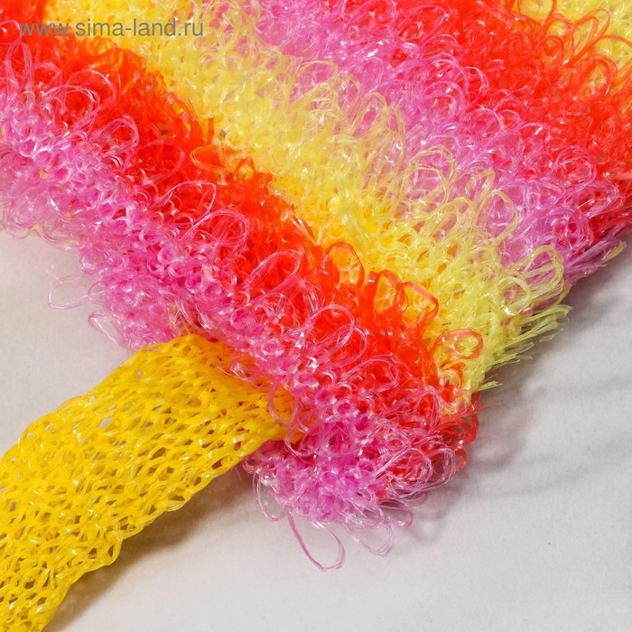 Мочалка для тела Доляна «Радуга», 12×45 см, МИКС Мочалка для тела Доляна «Радуга», 12×45 см, МИКС