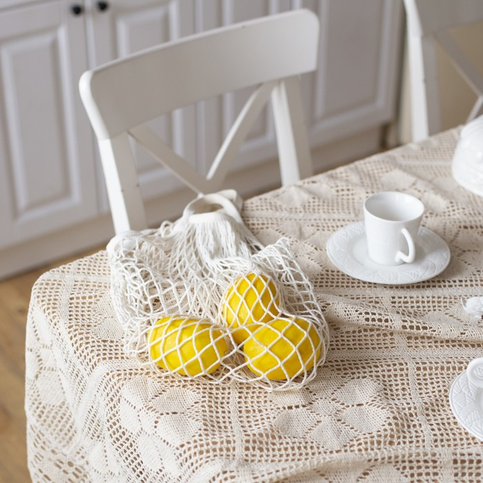 Скатерть Этель "Ажур" 130х180&plusmn;5 см, 100% п/э