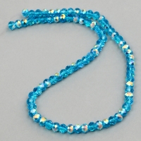 Бусины из стекла, набор 72 шт., размер 1 шт. &mdash; 8 мм, цвет голубой