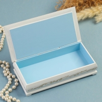 Шкатулка - купюрница &laquo;Розы&raquo;, белая, 8,5&times;17 см, лаковая миниатюра