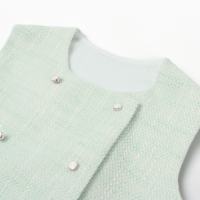 Новый год. Жилетка для девочки, MINAKU :Party Dress, цвет зеленый, рост 134 см