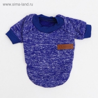 Свитер меланжевый, размер S (ДС 20, ОШ 23, ОГ 25 см), синий Свитер меланжевый, размер S (ДС 20, ОШ 23, ОГ 25 см), синий