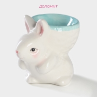 Подставка для яйца Доляна &laquo;Зайка&raquo;, 8&times;5,5&times;7,5 см, цвет голубой