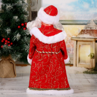 Дед Мороз "Кудрявая борода" двигается, 37 см, красный Дед Мороз "Кудрявая борода" двигается, 37 см, красный