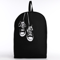 Рюкзак школьный текстильный &laquo;Кеды&raquo;, 38х14х27 см, цвет чёрный