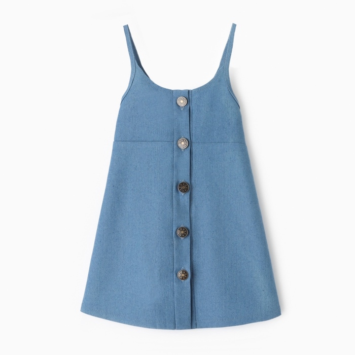 Сарафан для девочки MINAKU: Jeans collection, цвет голубой, рост 122 см