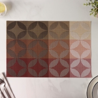 Салфетка сервировочная на стол Доляна &laquo;Пики&raquo;, 45&times;30 см, цвет красный