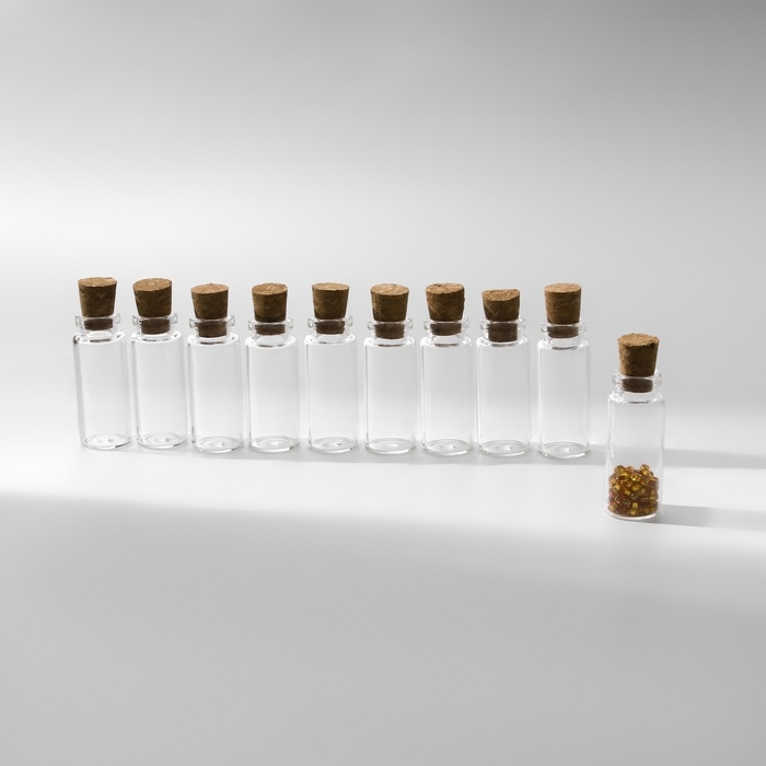 Баночки для хранения бисера, d = 1,2 × 3 см, 10 шт Баночки для хранения бисера, d = 1,2 × 3 см, 10 шт