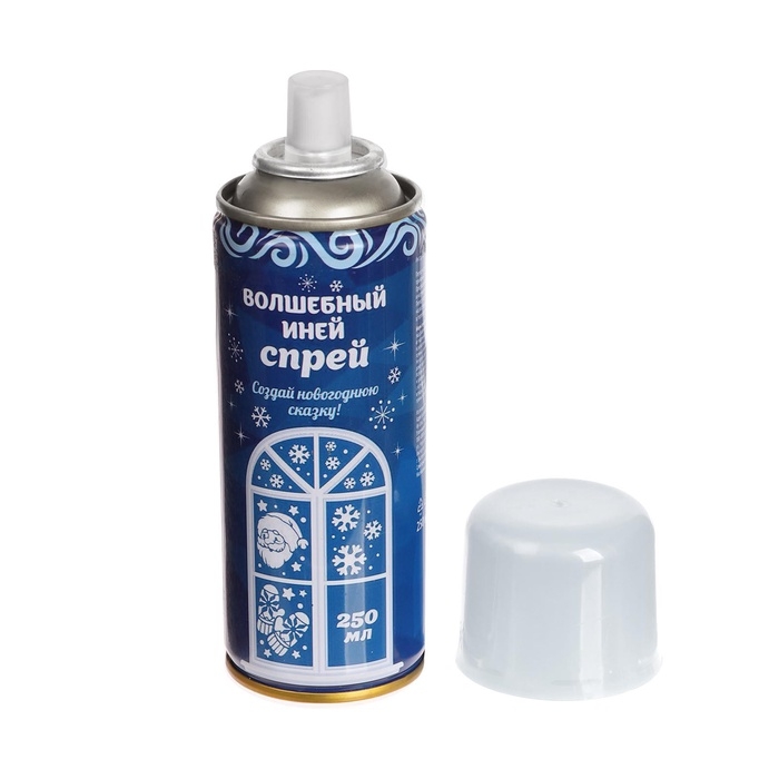 Новый год! Искусственный снег спрей «Иней» для декора, 250 мл, цвет белый Новый год! Искусственный снег спрей «Иней» для декора, 250 мл, цвет белый
