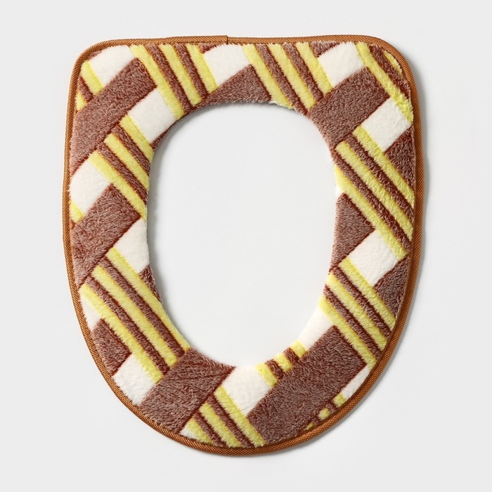 Чехол на сиденье для унитаза на липучках Доляна &laquo;Универсал&raquo;, 35&times;43 см, цвет МИКС