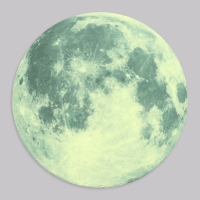 Наклейка 3Д интерьерная "Полнолуние", светящаяся, 30х30см Наклейка 3Д интерьерная "Полнолуние", светящаяся, 30х30см