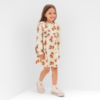 Платье детское с рюшами KAFTAN "Мишки" р.28 (86-92) Платье детское с рюшами KAFTAN "Мишки" р.28 (86-92)
