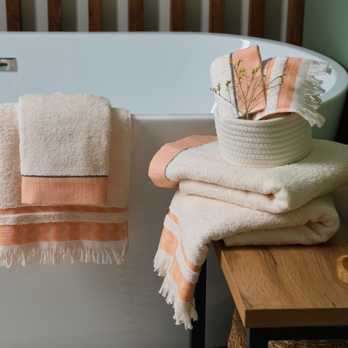 Полотенце махровое LoveLife &laquo;Муссон&raquo; 70х120 см, оранжевый, 100% хлопок, 500 гр/м2