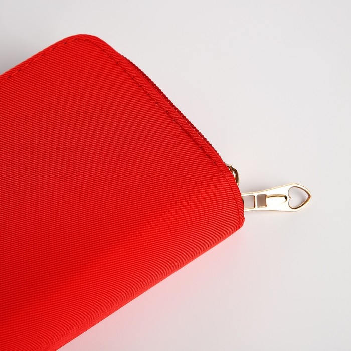 Кошелёк женский на молниях, цвет красный Кошелёк женский на молниях, цвет красный