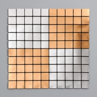 Наклейка интерьерная "Квадраты" серебристо-бронзовая 30х30 см Наклейка интерьерная "Квадраты" серебристо-бронзовая 30х30 см