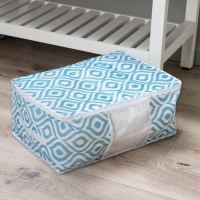 Кофр для хранения вещей Доляна «Лагуна» с ПВХ-окном, 45×30×20 см, цвет бирюзовый Кофр для хранения вещей Доляна «Лагуна» с ПВХ-окном, 45×30×20 см, цвет бирюзовый